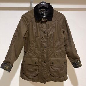 Barbour Beadnell Waxed Cotton Jacket - Bark - size 8